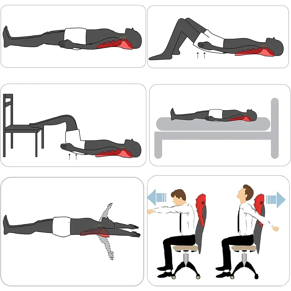 Back Stretcher Device: Spinal Decompression for Muscle Recovery - Orange Fascia Gun Tidesmit