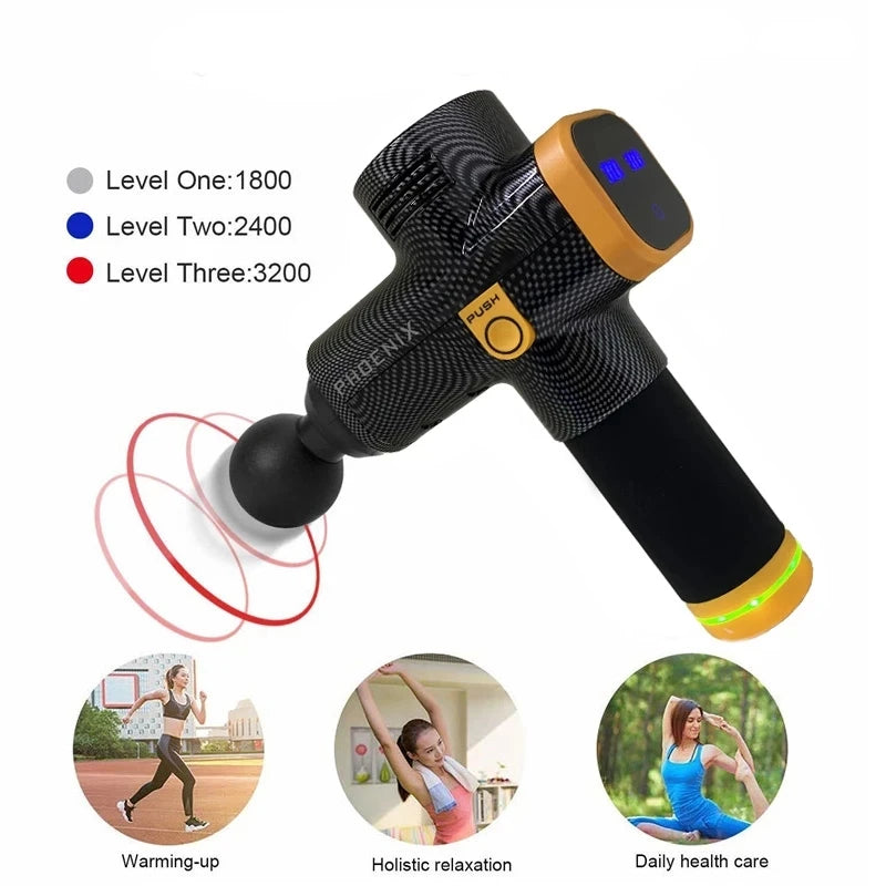 Deep Tissue Massage Gun for Muscle Recovery, 6 Heads - Tidesmit Body Shaping Massage Equipment Tidesmit