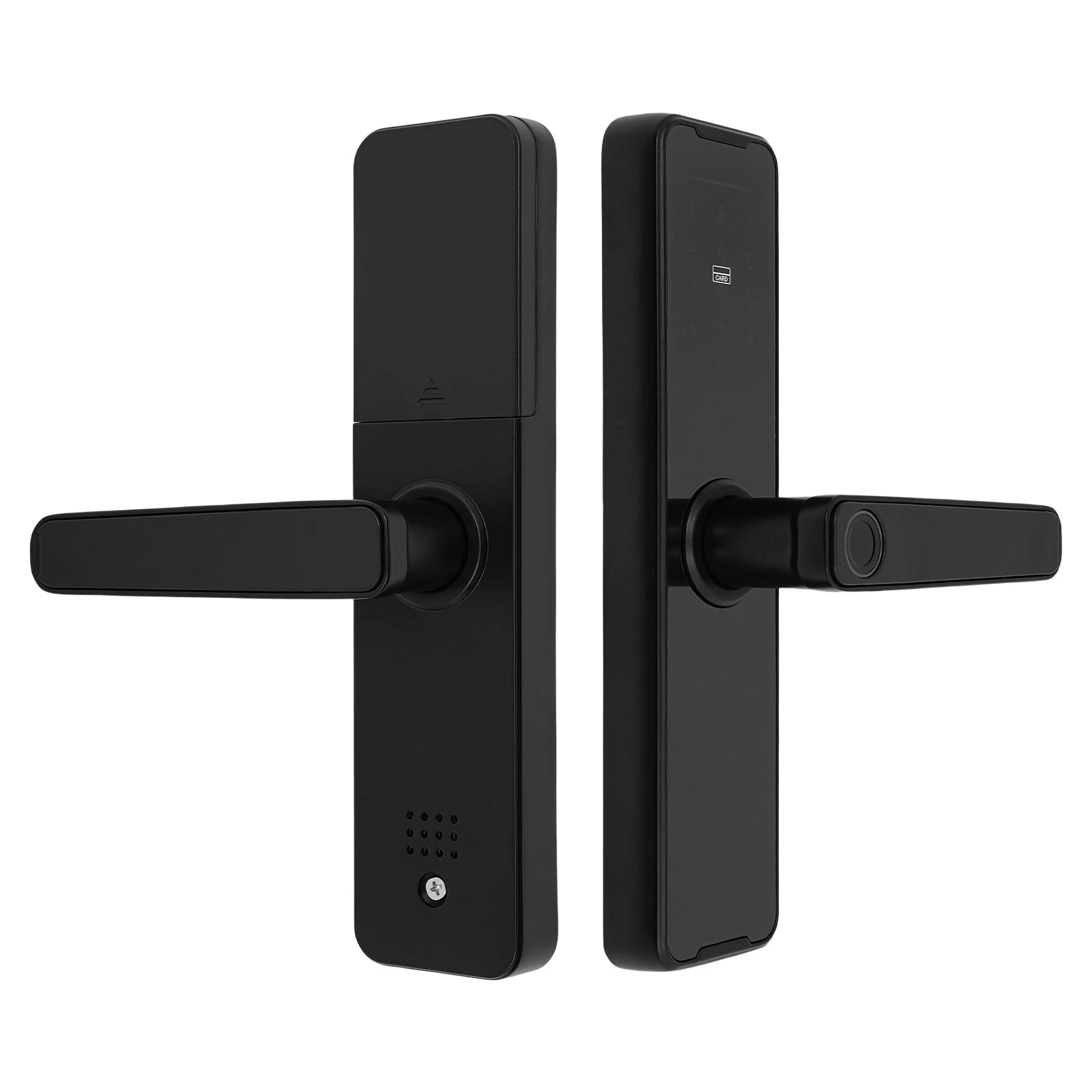 Smart Door Lock Fingerprint Password WiFi TUYA APP Electronic Keypad Lock with 180° Rotatable Handle 50 Fingerprints 100 Passwords Capacity Aluminum Alloy for Home Hotel Office Indoor Outdoor