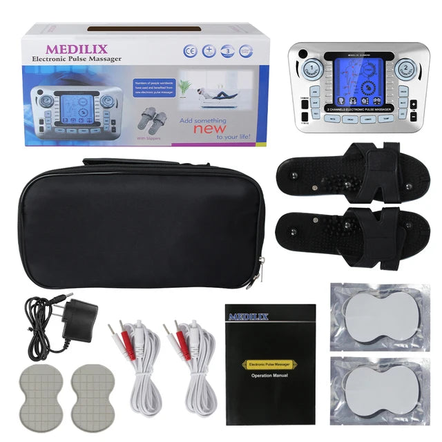 Electric Pulse Massager with Heat Therapy & EMS | Tidesmit Back Massage Instrument US SET WITH SHOE Tidesmit