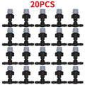 20PCS 1/4 Inches Nozzle Dripper Watering Sprayer Misting Atomizing Sprinkler Garden Drip Irrigation System w/ Hose Tee Connector