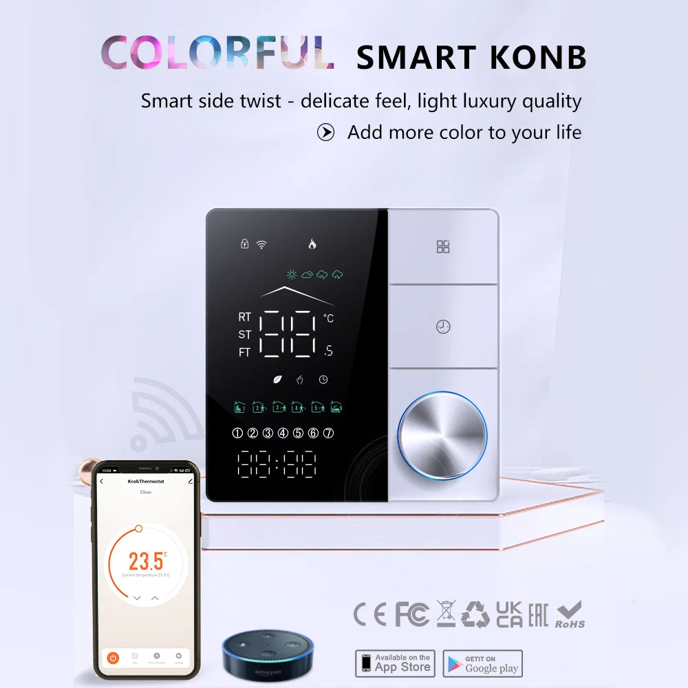 16A WIFI Matter Thermostat Smart Home Electric Warm Floor Heating Temperature Controller Support Google Assistant Alexa