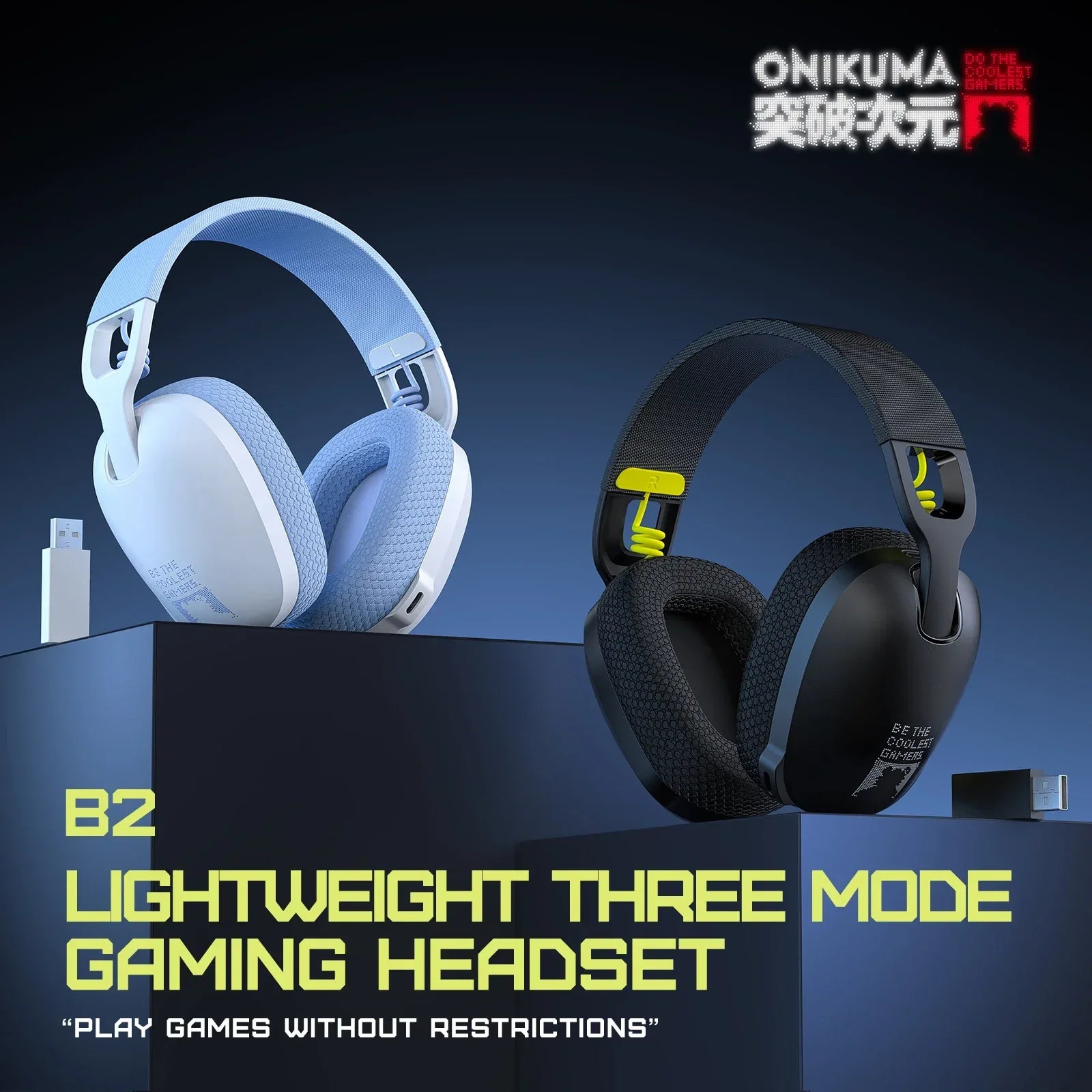 Wireless Gaming Headset 2.4GHz USB Mic B2 Series by Tidesmit Tidesmit