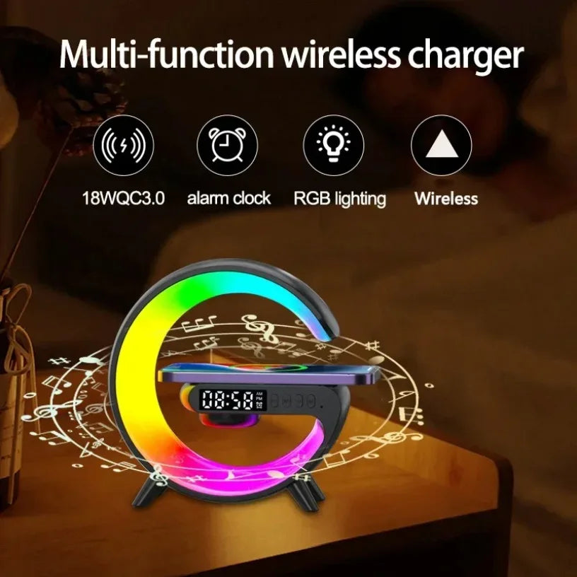Wireless Portable Bluetooth Speaker with RGB Light and Phone Charger Tidesmit
