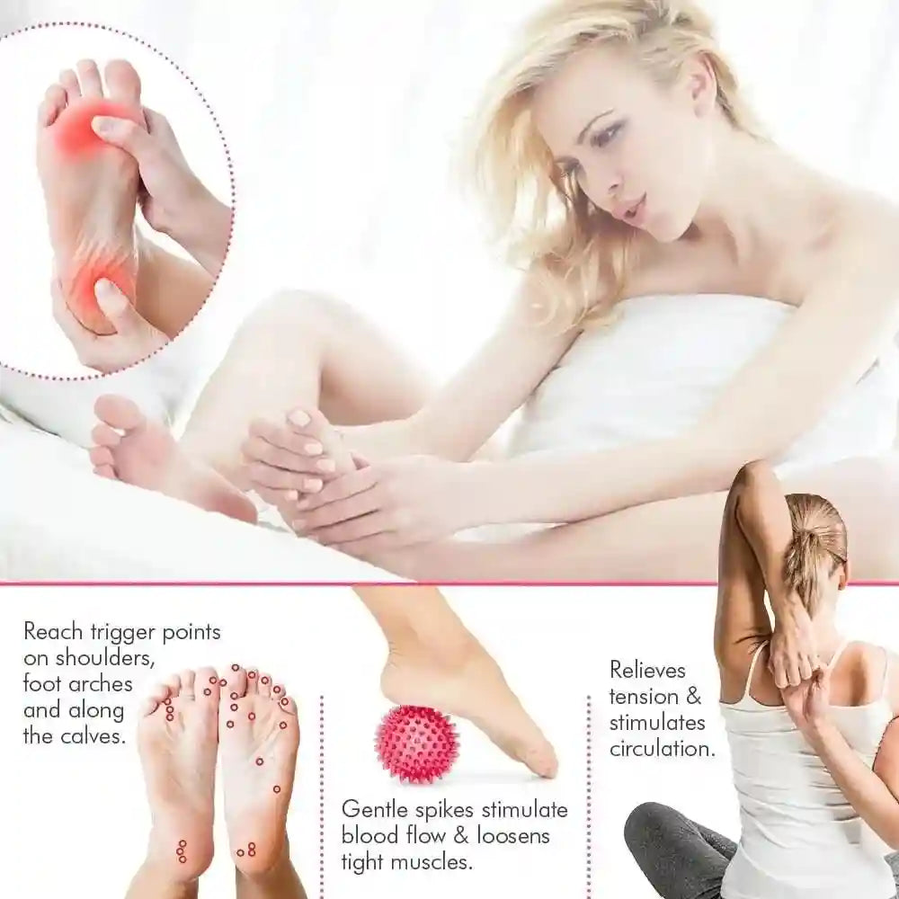 Peanut Massage Roller for Deep Tissue Muscle Relief - Spiky Yoga Ball Massage Roller Tidesmit