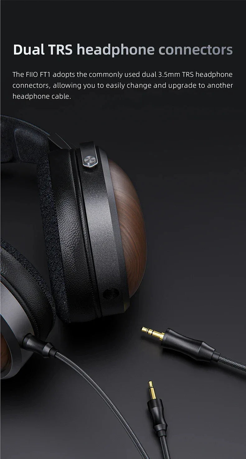 FiiO FT1 Closed-Back Wired Headphones Nanowood Fiber - Tidesmit Tidesmit