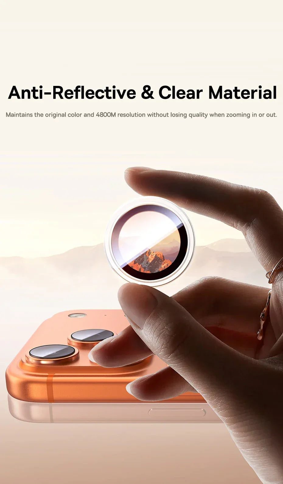 iPhone 17 Pro Max Lens Protector - 9H Hardened Anti-Reflection Glass Tidesmit