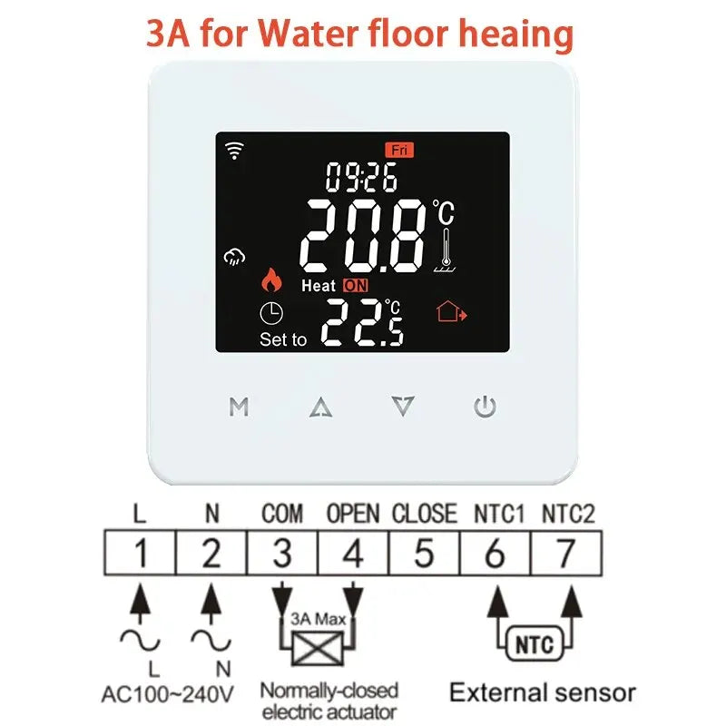 Tuya Smart Home Thermostat Water Electric Warm Floor Heating Gas Boiler WiFi Temperature Remote Controller with Google Alexa