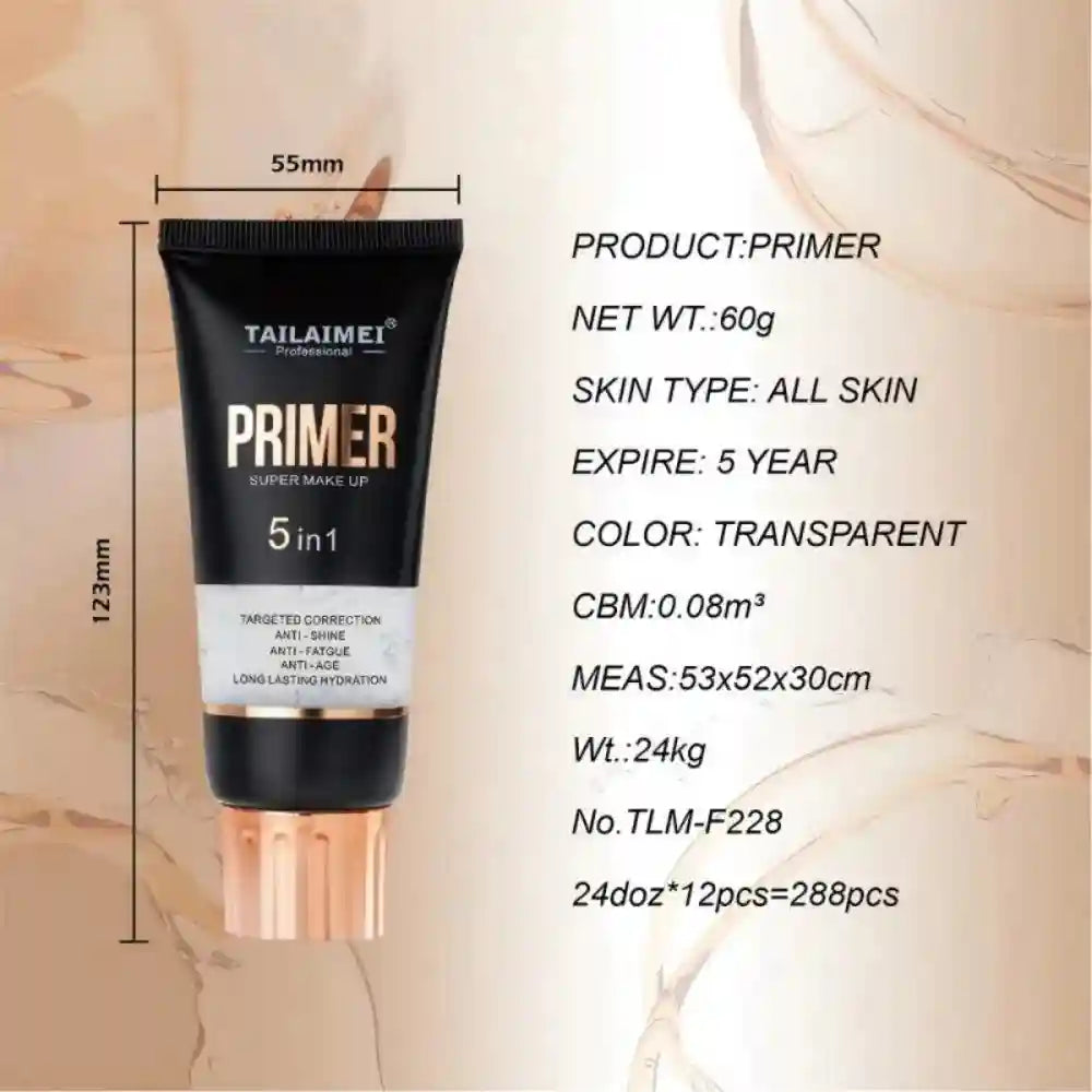 Tidesmit 5 in 1 oil control face primer long lasting moisturizing makeup base texture close-up