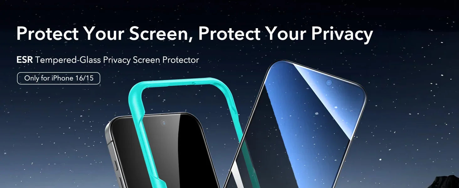 iPhone 16 Pro Max Privacy Tempered Glass Screen Protector (3 Pack) Tidesmit