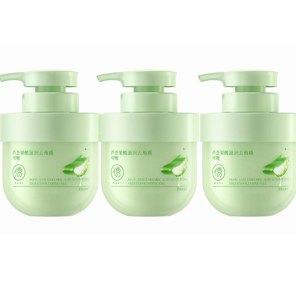 Aloe Vera Exfoliating Gel 300g - Professional Deep Pore Cleansing Face Scrub Scrubs Treatments 3x300g Tidesmit