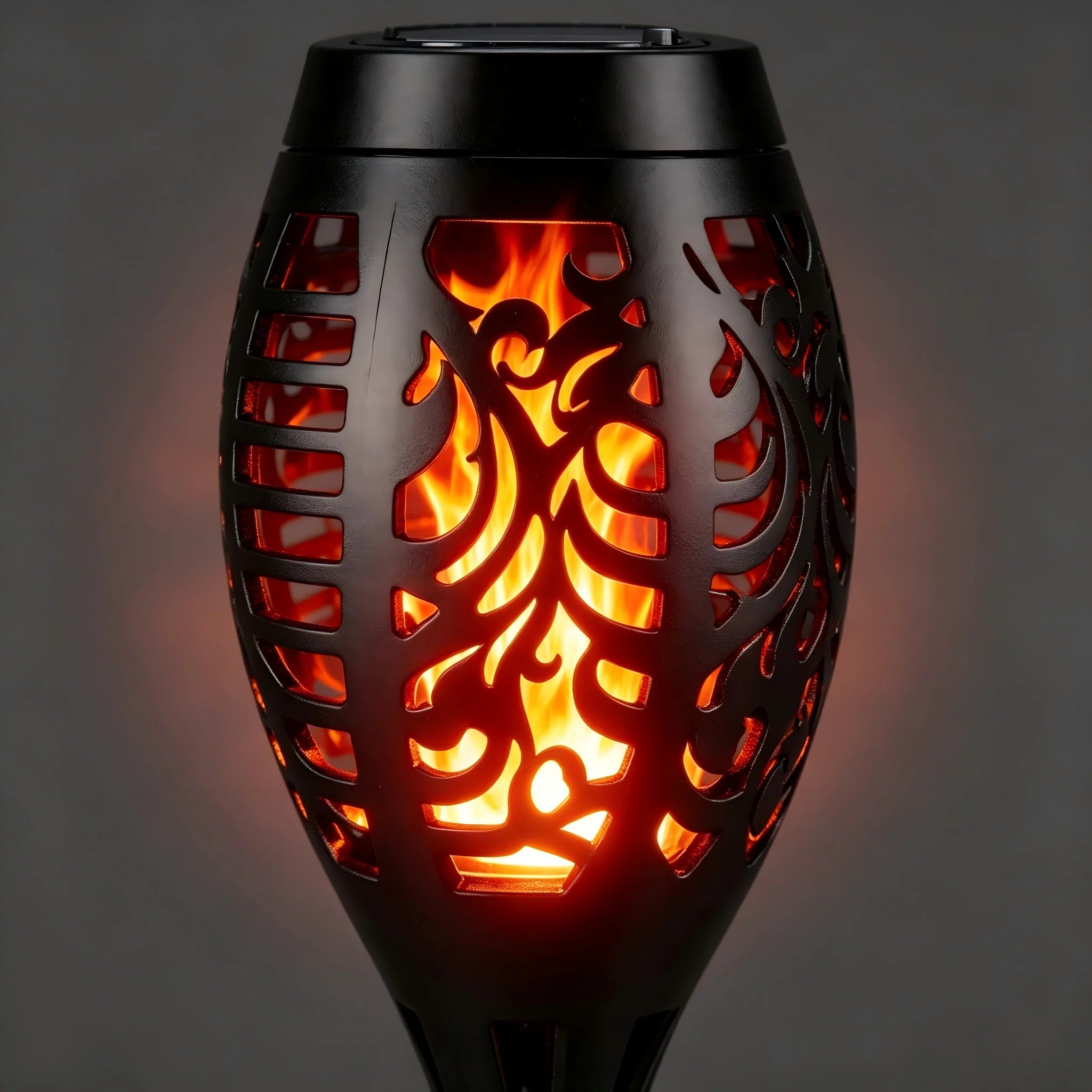 6/8/12 packSolar Torch Lights with warm Flickering Flame, Waterproof Outdoor Halloween Decorations for Garden Yard Path, Spooky Holiday Landscape Lighting for Haunted House Atmosphere, 51cm Solar Powered Stake Lights, 12cm Wi