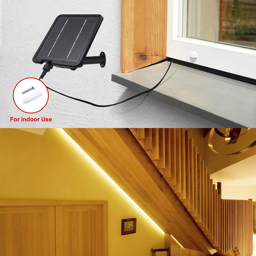 Solar Neon Light Strip 24V COB Waterproof IP68 Red Green Blue Warm Natural White 320LEDs/m Flexible High Density Linear Lighting