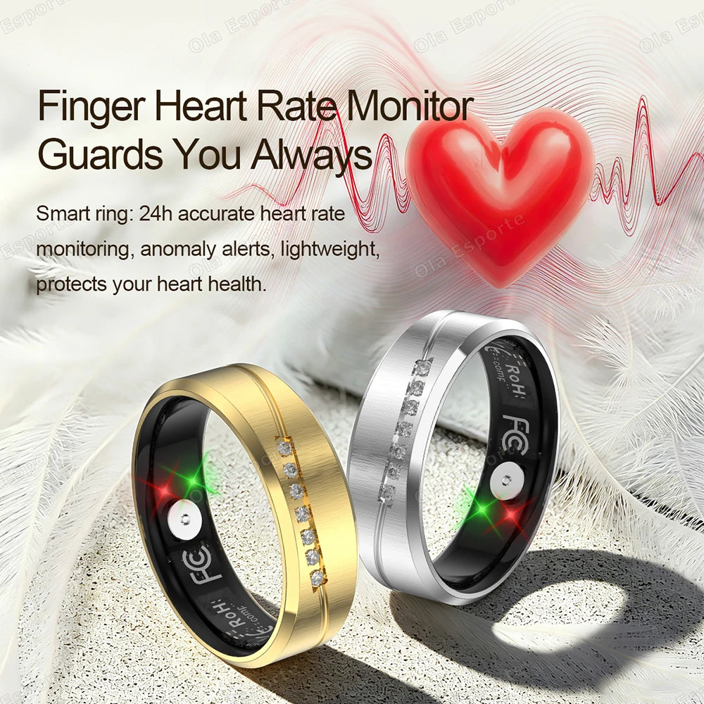 New vibration Smart Ring with Call/alarm clock reminder Heart Rate Body Temperature Health Monitor Smartring Exercise mode ring