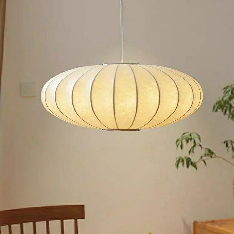 Wabi-Sabi Silk Pendant Lamp | Handmade Japanese Minimalist Lighting Tidesmit