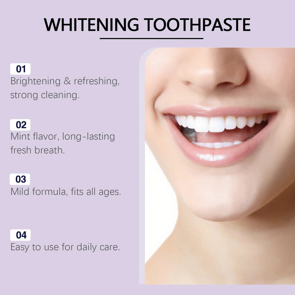 Tidesmit Bee Venom purple toothpaste with hydroxyapatite for teeth whitening and stain removal.