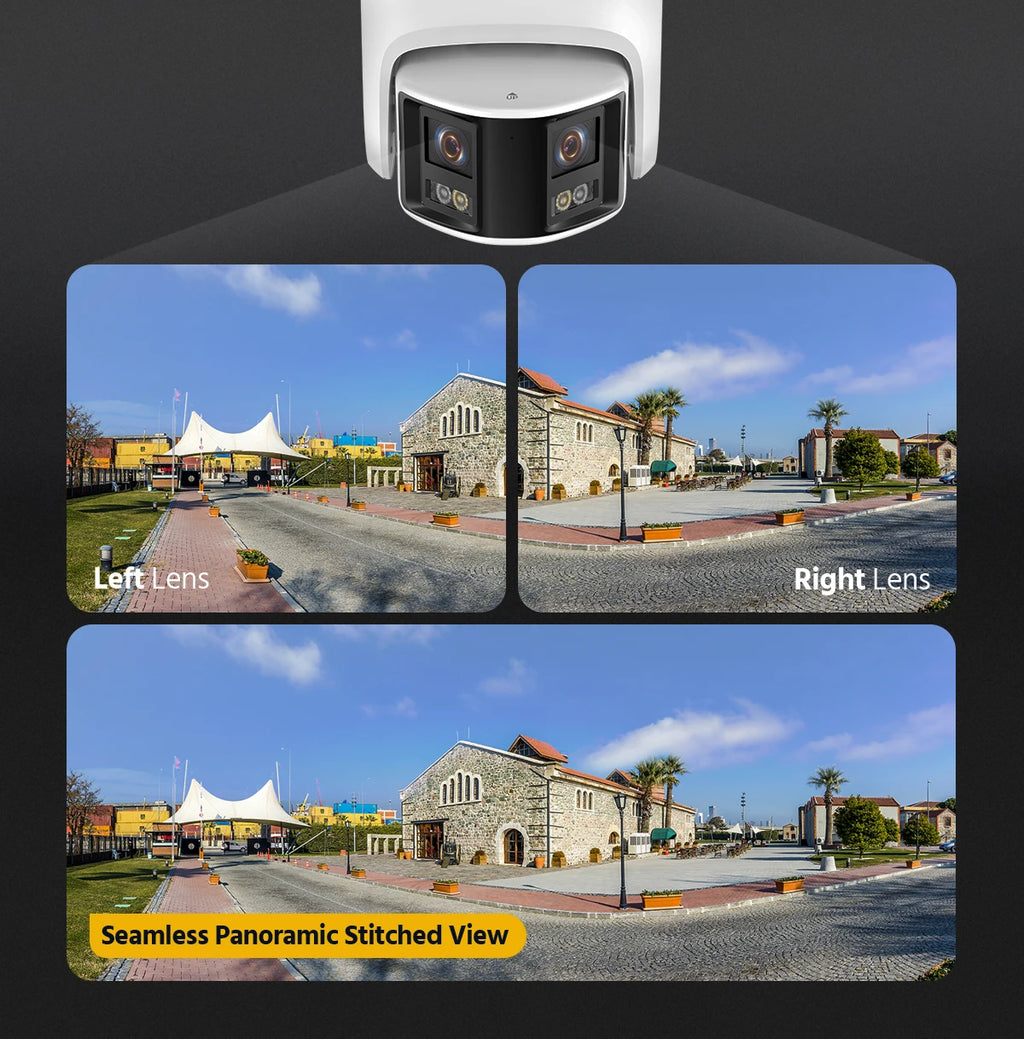 ANNKE Smart Home 180° 8MP/6MP DUO POE Dual Lens Wide View Outdoor Video POE Camera,4K AI Human Detect,8MP Security CCTV Camera