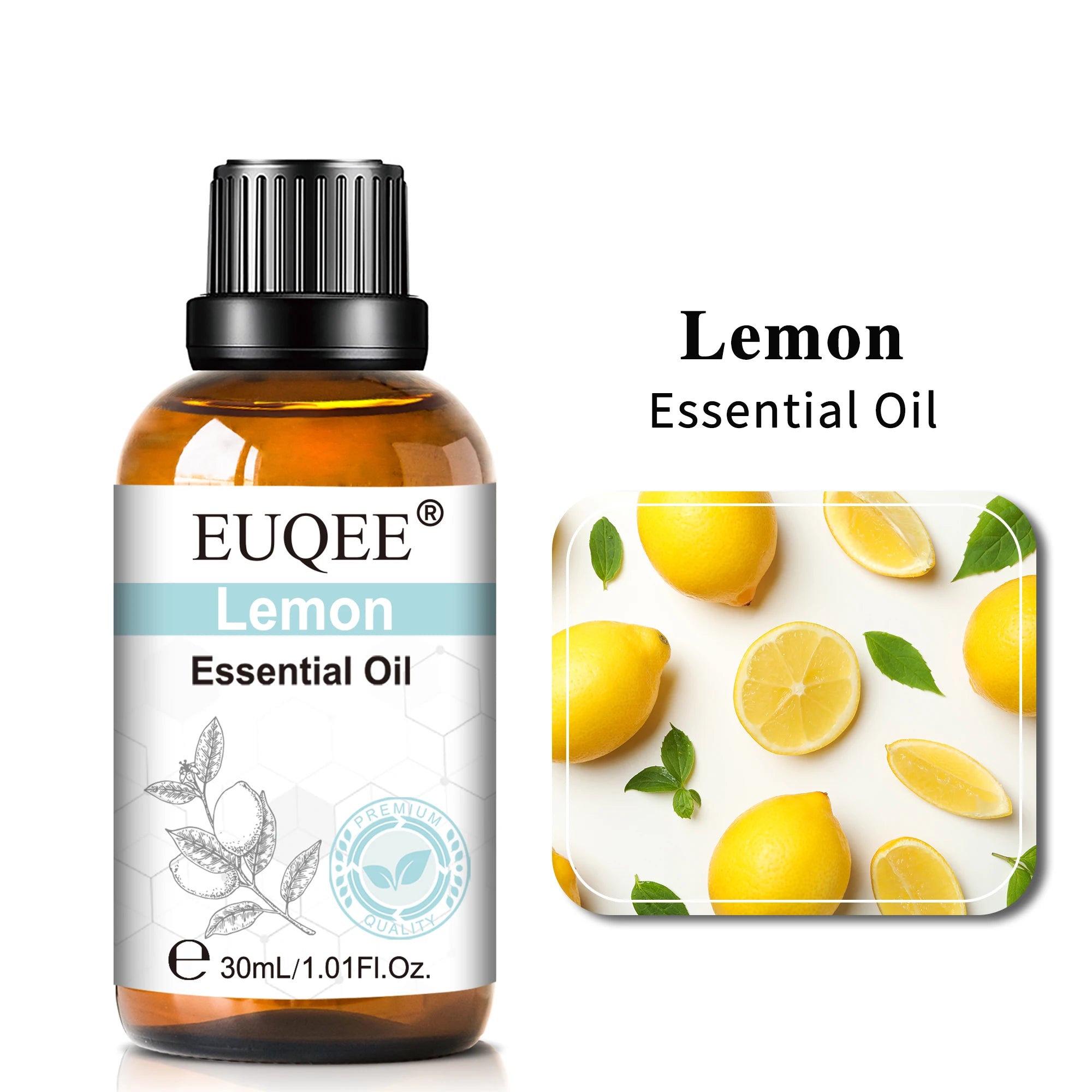 EUQEE 30ml Lavender Aromatherapy Essential Oil Sandalwood Eucalyptus Peppermint Citronella Vanilla Cinnamon Reed Diffuser Oils