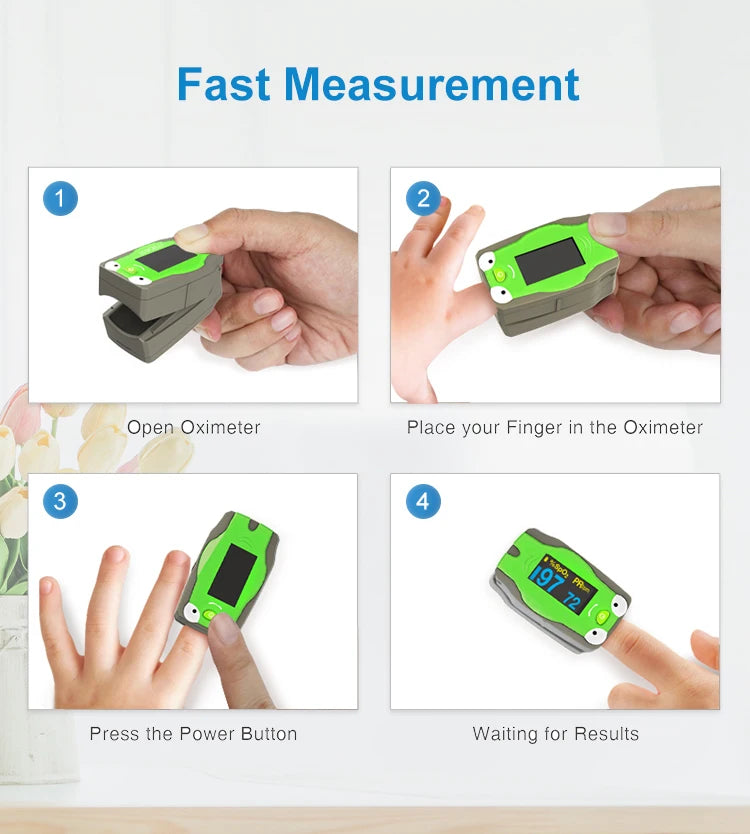ChoiceMMed Children Finger Pulse Oximeter Blood Oxygen Saturation Monitor Pulse Rate Meter Pulse Oxiometer OLED Oximetro de dedo