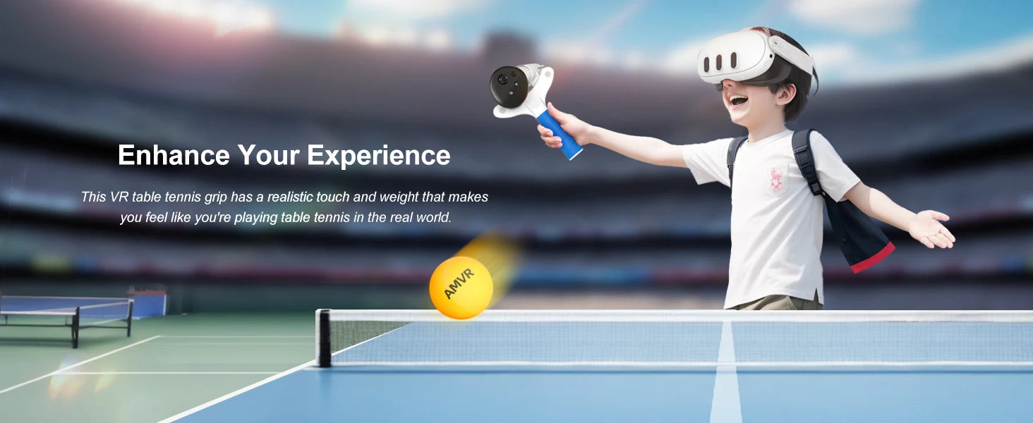 Meta Quest 3 Table Tennis Paddle Grip Handle Adapter - Ergonomic Design Tidesmit