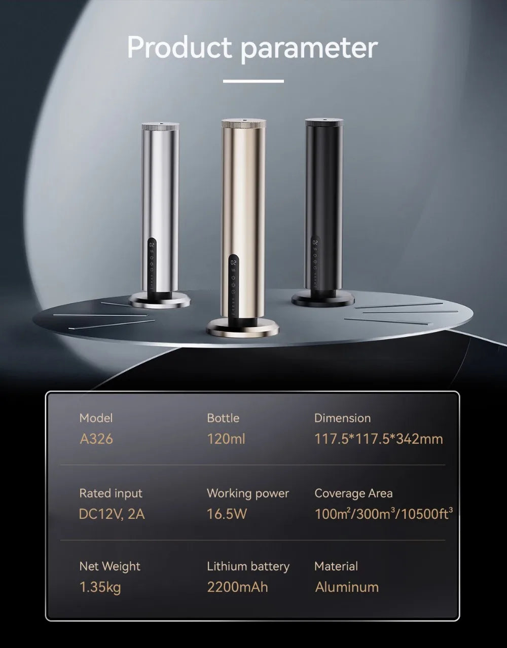 Waterless Intelligent  Essential Oil Diffuser  APP Control Hotel Aroma Diffuser Coverage 300m³ Smart Scent Machine for Home