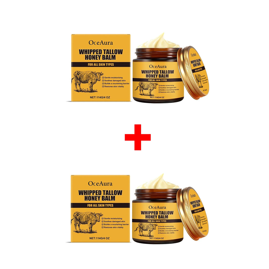 Beef Tallow Honey Balm Deep Hydrating Soft Smooth Skin Damage Care Tighten Fine Lines Facial Moisturizer Rejuvenating Face Cream