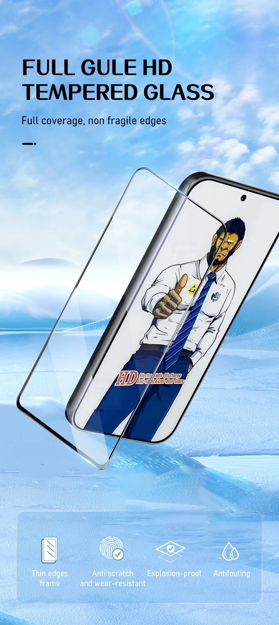 3PCS Fingerprint Unlock Tempered Glass Screen Protectors for Samsung Galaxy S25 S24 Ultra S23 S22 Plus S25Ultra HD Film Cover AE Tidesmit