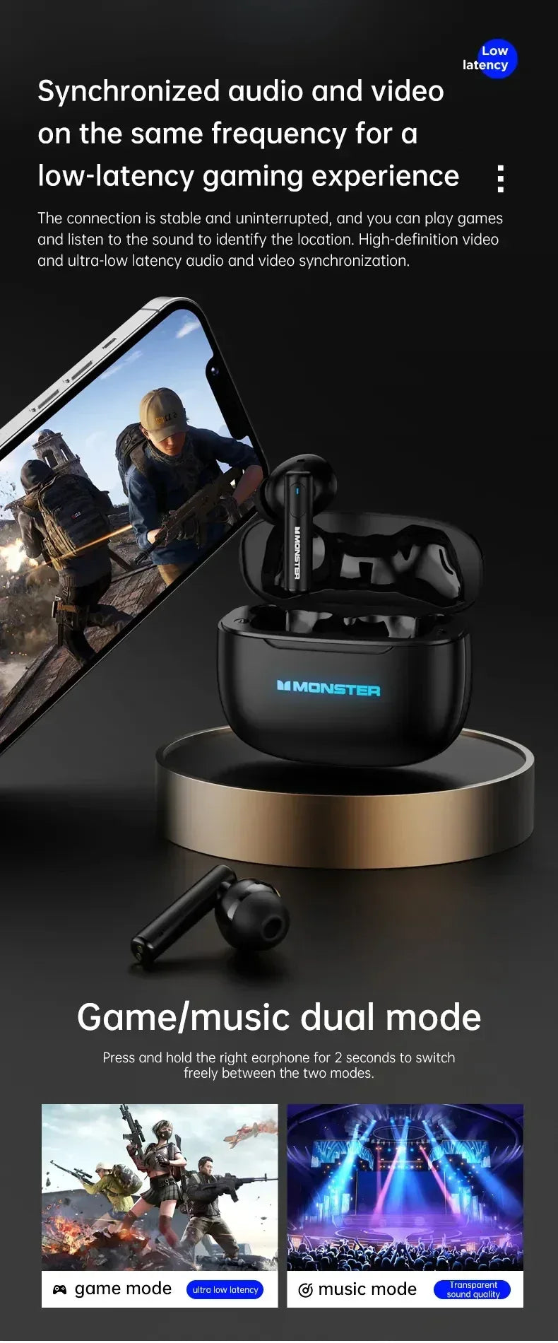 Wireless Bluetooth Earbuds | ANC In-Ear Headphones by Tidesmit Tidesmit
