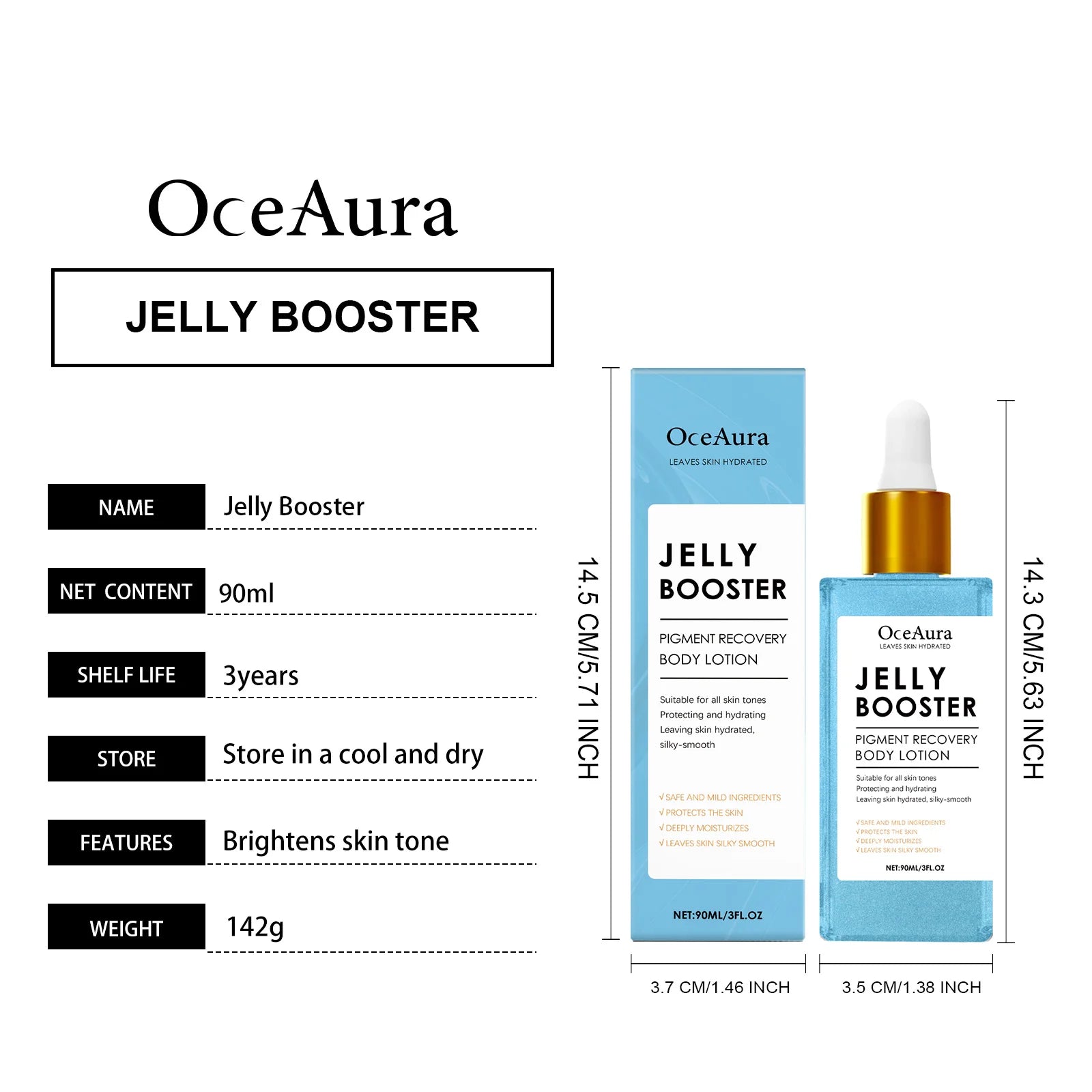 Jelly Booster Pigment Booster Recovery Body Lotion,Nicotinamide Visual Brightening Serum,Hydration Moisturizing,Fade Dark Spots