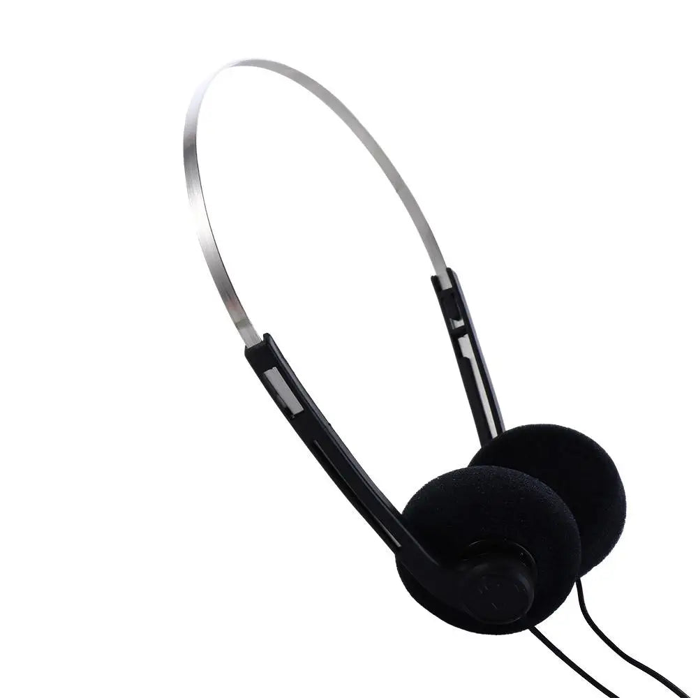 Retro Over-Ear Wired Headphones with 3.5mm Jack - Vintage Black & Orange Tidesmit