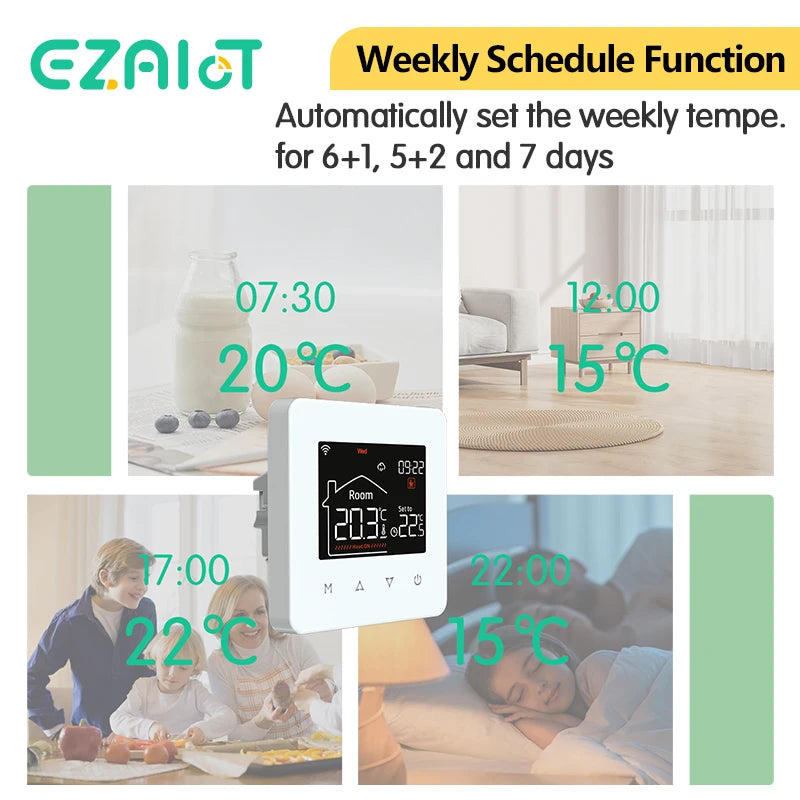 WiFi Smart Floor Heating Thermostat for Precise Home Temperature Control Tidesmit