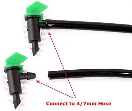 60PCS 4GPH Flag Drip Emitter Drip Emitters 16L/H Emitter Sprinkler Drippers System Connect 4mm/7mm Hose for Lawn Vegetables Gard