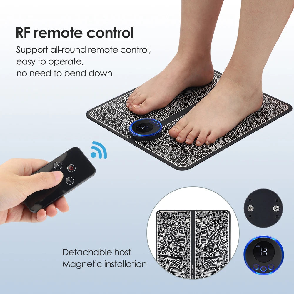 Electric Foot Massage Pad - 8 Modes 19 Intensity Levels - Tidesmit Body Shaping Massage Equipment Tidesmit