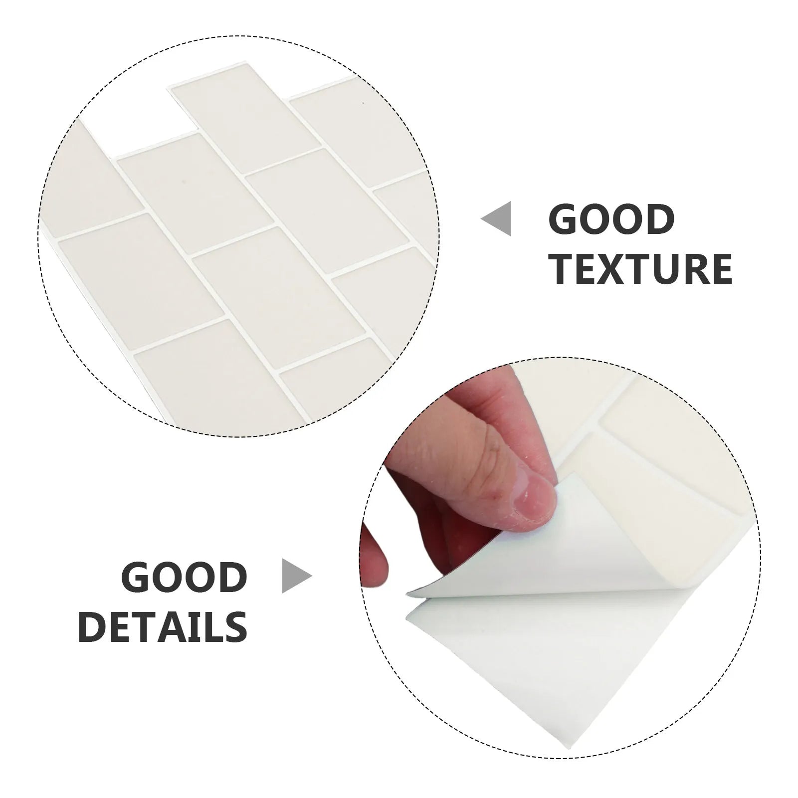 6Pcs Kitchen Tiles Peel and Stick Tile Stickers 30x30cm Waterproof Self Adhesive Decorative Tile Decals Bathroom Backsplash PVC