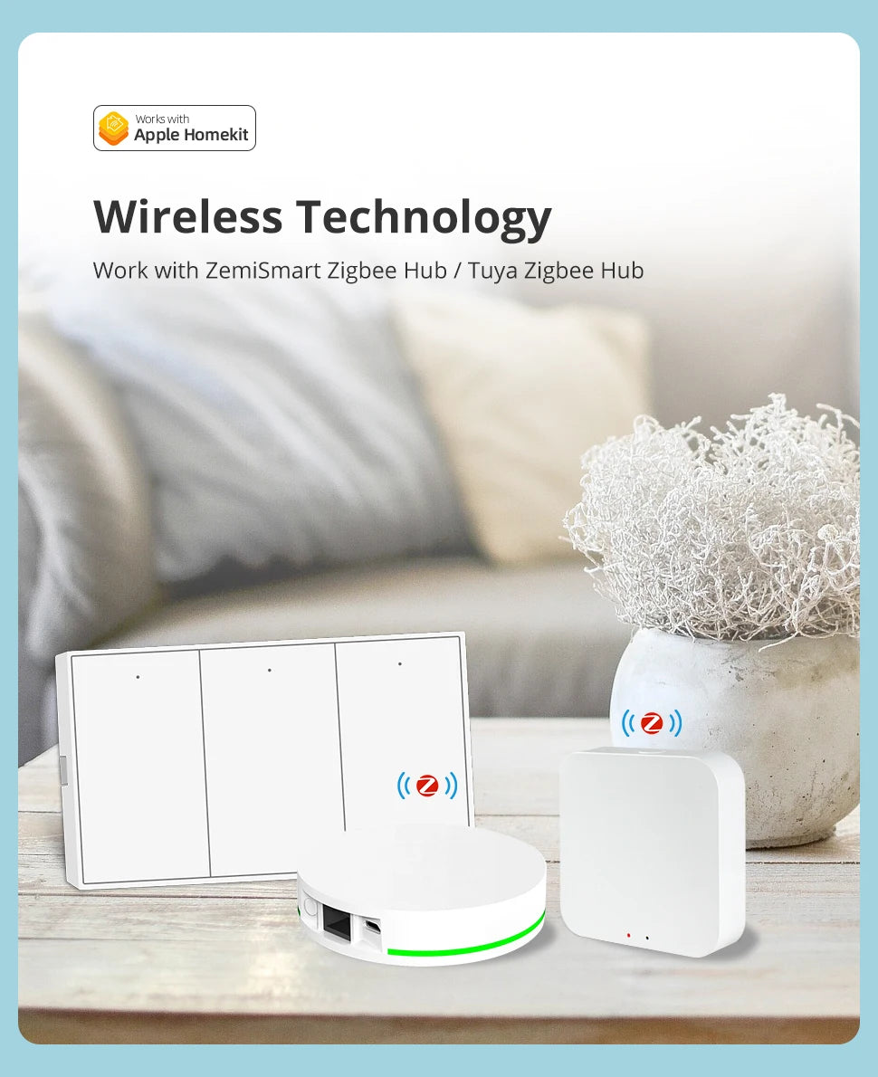 Zemismart Zigbee US Wall Light Switch Work with Tuya Smart Life APP No Neutral Interruptor Timer Alexa Google Home Voice Control