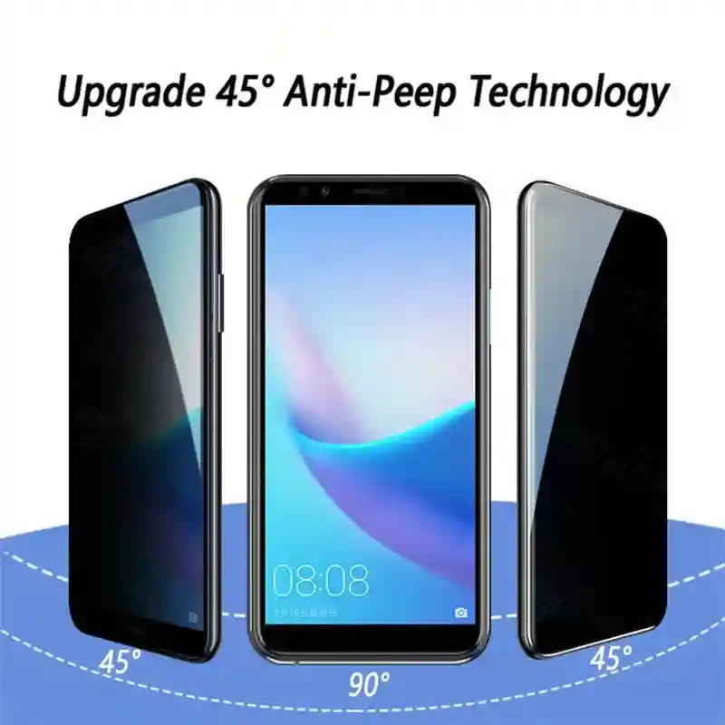 Honor X7c 5G Privacy Screen Protector - 9H Hardness Anti-Spy Glass AE Tidesmit