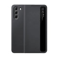 Samsung Galaxy S21 Ultra Mirror Flip Case - Slim Shock-Absorbing Cover Black For S21 Tidesmit