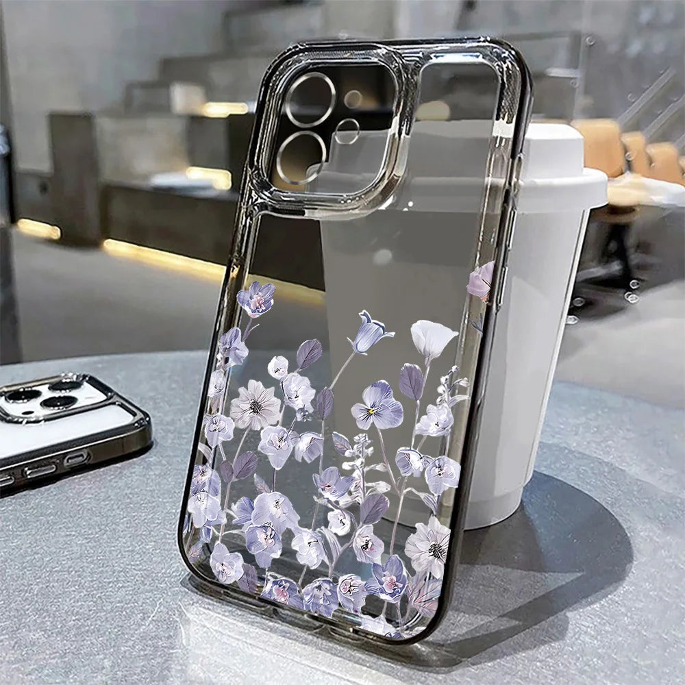 Purple Flower Phone Case for iPhone 16 - Slim Fit Shock-Absorbing Cover Tidesmit