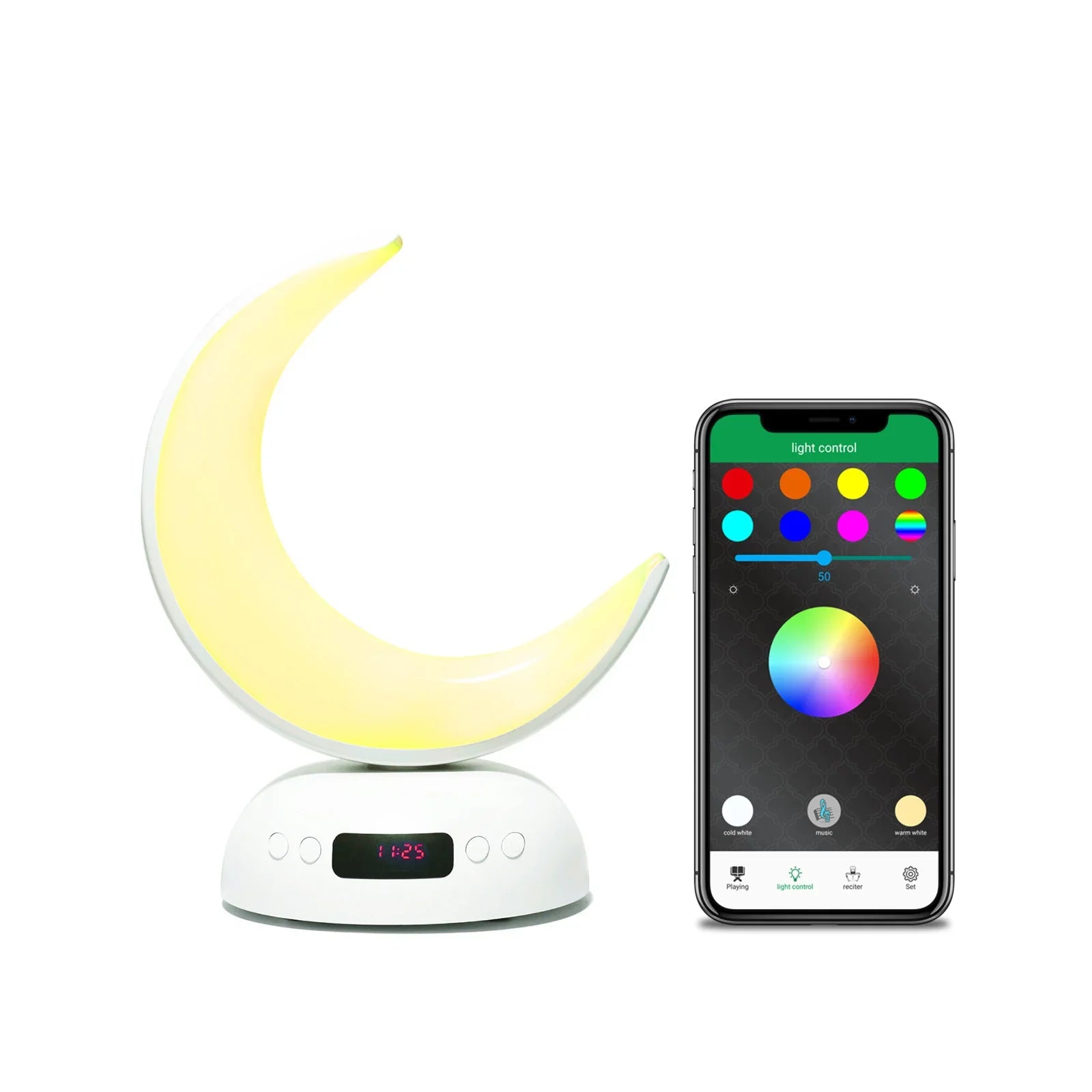 Quran Azan Clock Islam Muslim Arabic Koran Bright Bluetooth Speaker Portable Night Light Lamp Holy Wireless Ramadan Islamic Arab