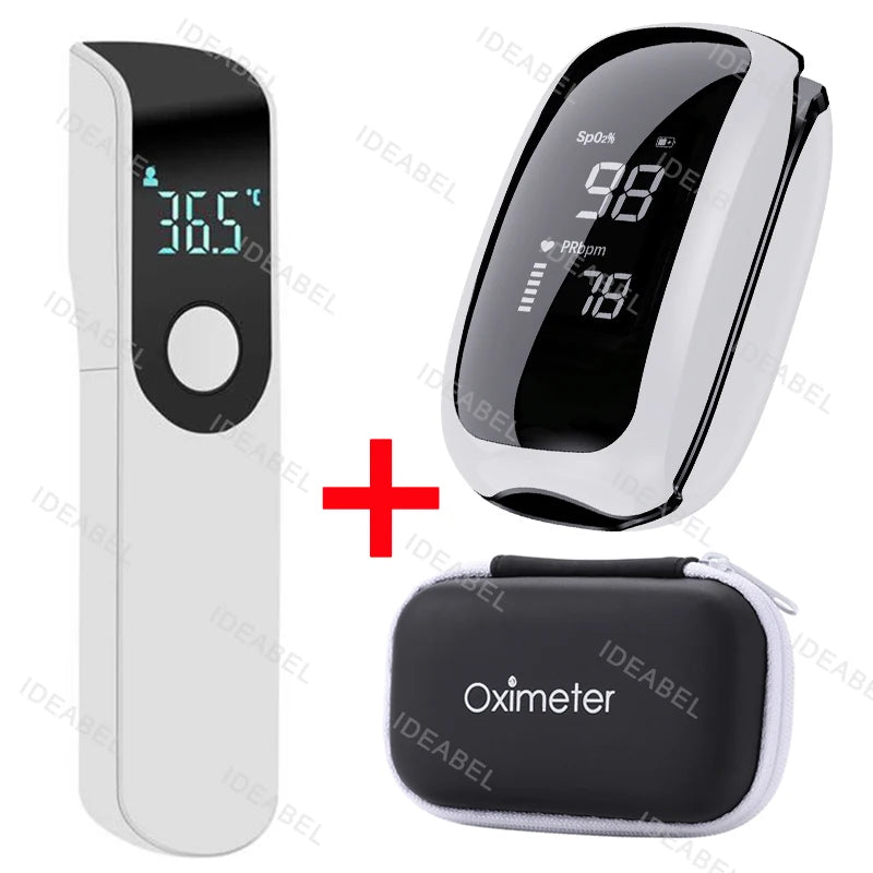 Rechargeable Fingertip Pulse Oximeter Medical Oximeter Strap Lanyard Blood Oxygen Saturation Monitor Digital LED Display Child