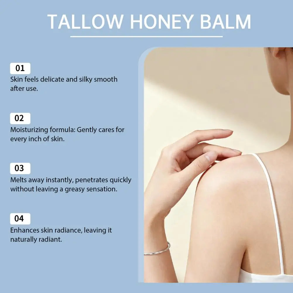 GHK-CU Cloud Whipped Tallow Honey Balm 100g Grass-Fed Beef Tallow, Intensive Hydration & Skin Renewal,Moisturizer for Face Body