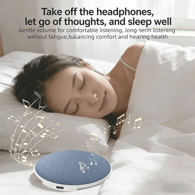 Sleep Headphones Pillow Speaker, Bone Conduction Under Pillow Wireless Speaker, Auto Shut-Off Timer, Ultra-Thin Sleep Aid Device