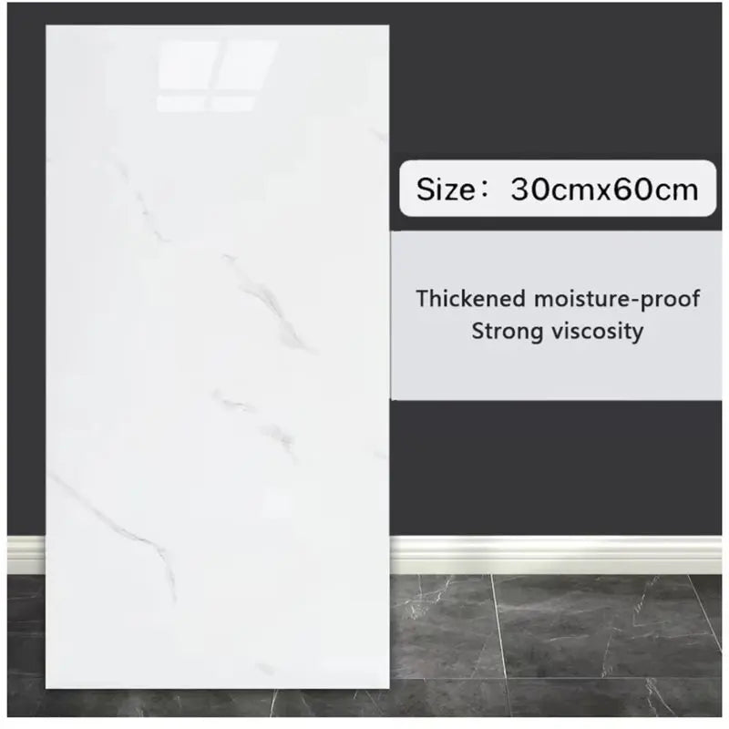 AB34-10Pcs Self-Adhesive Marble Tiles Sticker Waterproof 30Cmx60cm Tile Floor Stickers Tile Kitchen Bathroom Wall Sticker