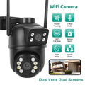 8MP 4K Dual Lens Dual Screens PTZ Wifi Camera AI Human Detection Wireless Outdoor CCTV Security IP Camera