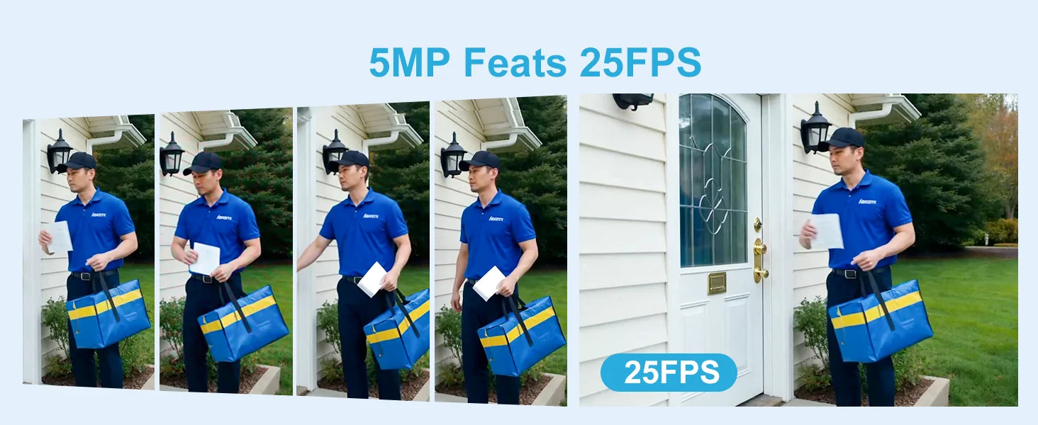 Anpviz 5MP/8MP Turret POE IP Camera Outdoor Security IP Camera AI Human Detection Smart Dual Light Built-in Mic Full Metal IP66