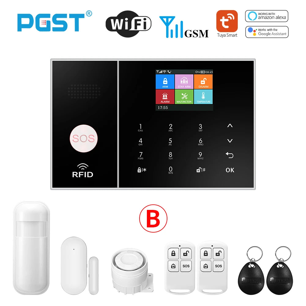 Smart Home Alarm System WiFi GSM with Tuya App Control - EU Plug B EU Plug Tidesmit