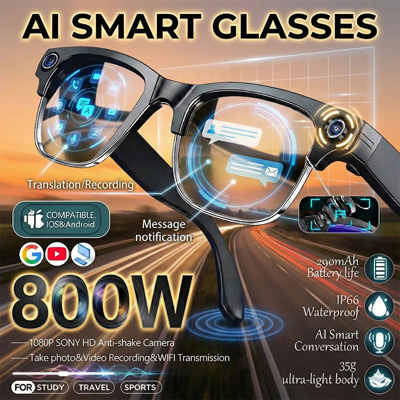 Smart Glasses with 4K HD Camera & Spatial Audio | Tidesmit Tidesmit
