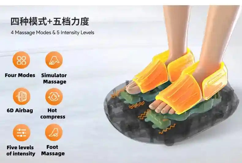Electric Foot Massager with Heat and Airbag Kneading - Tidesmit Massage Roller Tidesmit
