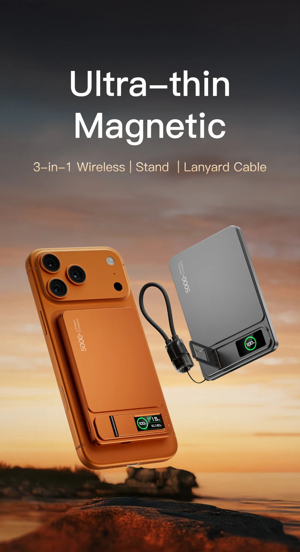 Magnetic Wireless Power Bank 10000mAh - Fast PD Travel Charger Tidesmit