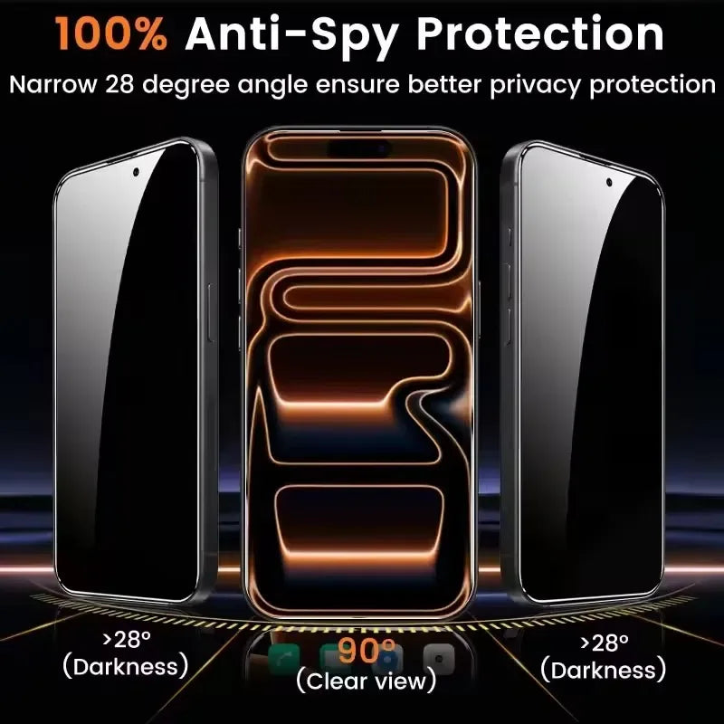 Privacy Screen Protector for iPhone | 3-Pack Anti-Spy Hydrogel Film Tidesmit